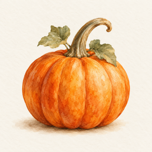 Aquarelpompoen voor Kleine Pompoenspeurd